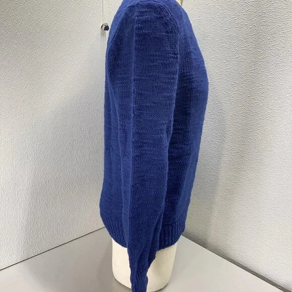 Brooksfield Men’s Slub Wool Crew Neck Knit Sweater – Navy, Size M - Picture 3 of 12